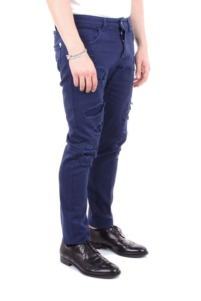 Shop Entre Amis Men's Blue Cotton Jeans