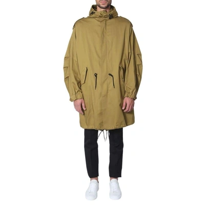 Shop Givenchy Men's Green Cotton Coat