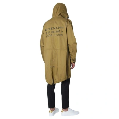 Shop Givenchy Men's Green Cotton Coat