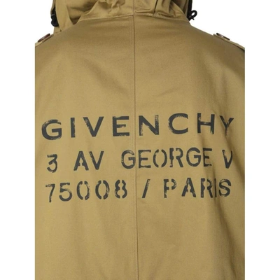 Shop Givenchy Men's Green Cotton Coat