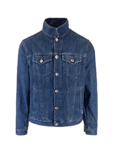 Shop Brunello Cucinelli Men's Blue Cotton Jacket