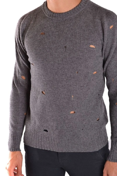 Shop Dondup Men's Grey Wool Sweater