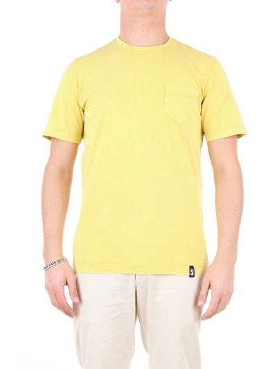 Shop Drumohr Men's Yellow Cotton T-shirt