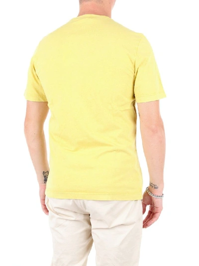 Shop Drumohr Men's Yellow Cotton T-shirt