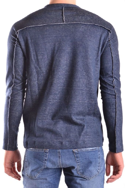 Shop Dondup Men's Blue Cotton Sweater