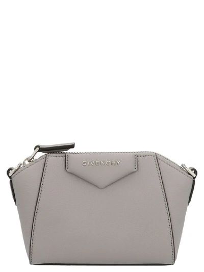 Shop Givenchy Nano Antigona Bag In Pearl Grey