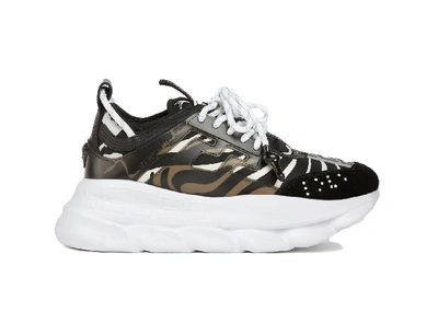 Pre-owned Versace  Chain Reaction Zebra In Black/white