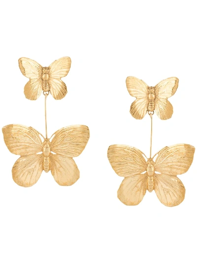 Shop Jennifer Behr Pamela Butterfly Earrings In Gold