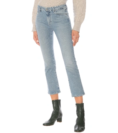 Shop Ag Jodi High-rise Cropped Jeans In Blue
