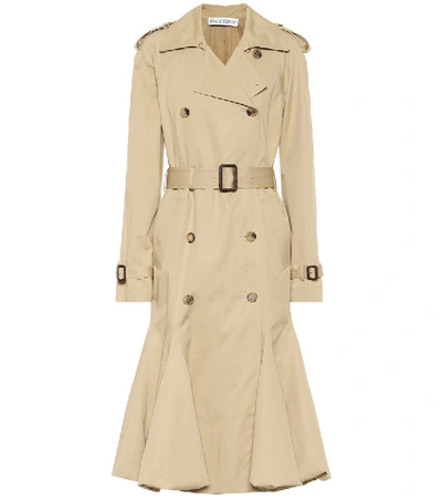 Shop Jw Anderson Cotton Trench Coat In Beige