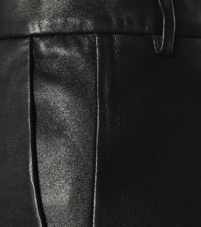 Shop Joseph Tuba Wide-leg Leather Pants In Black