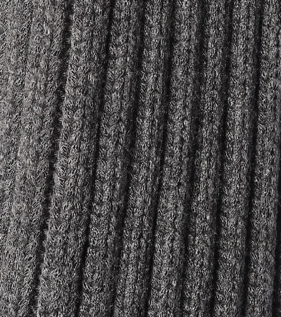Shop Peter Do Ribbed-knit Turtleneck Shrug In Grey