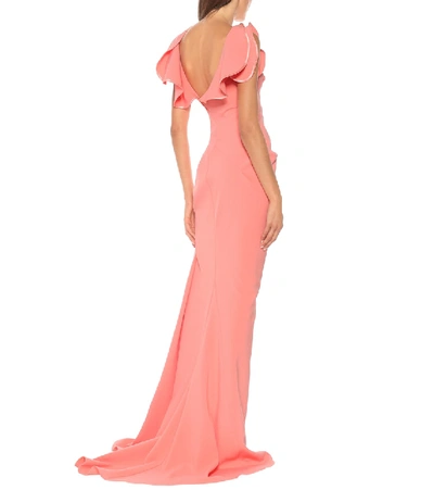 Shop Maticevski Monumental Stretch-crêpe Gown In Pink
