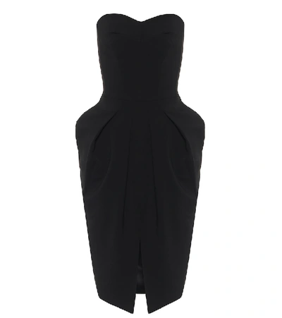 Shop Maticevski Neuron Strapless Cady Midi Dress In Black