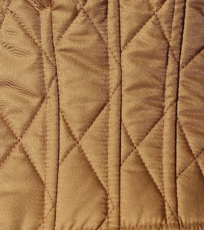 Shop Burberry Quilted Jacket In Beige