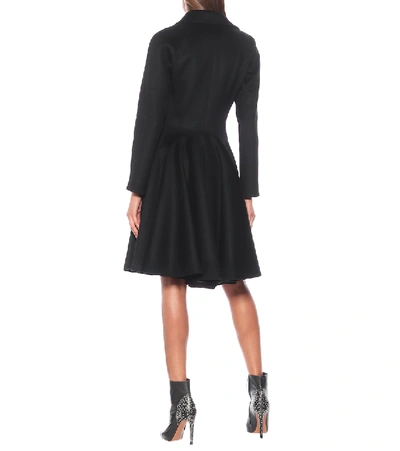 Shop Alaïa Double Wool Coat In Black