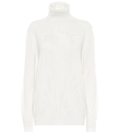 Shop Dolce & Gabbana Cashmere Turtleneck Sweater In White