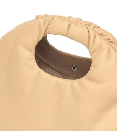 Shop Low Classic Egg Faux Leather Shoulder Bag In Beige