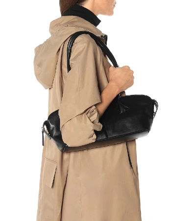 Shop Low Classic Baguette Leather Shoulder Bag In Black