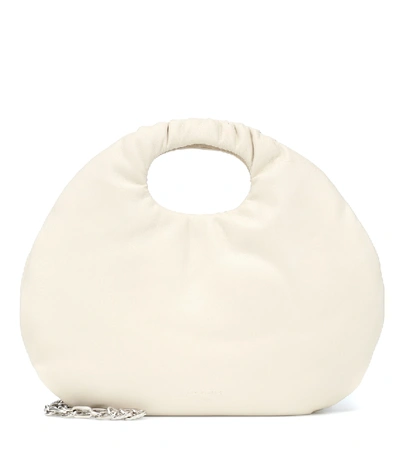 Shop Low Classic Egg Faux Leather Shoulder Bag In White