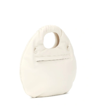 Shop Low Classic Egg Faux Leather Shoulder Bag In White
