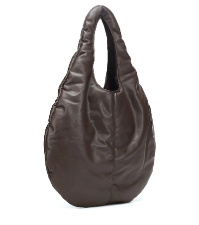 Shop Low Classic Padding Leather Shoulder Bag In Brown