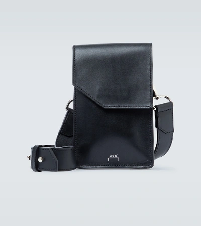 Shop A-cold-wall* Vector Leather Crossbody Bag In Black