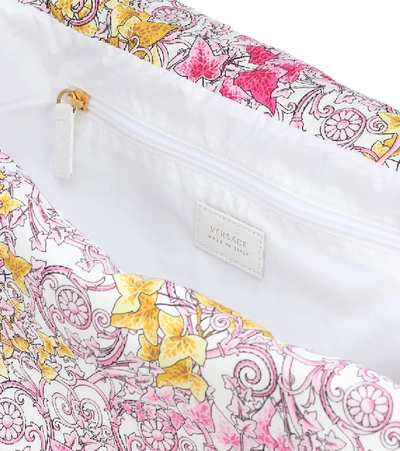 Shop Versace Baby Barocco Edera Changing Bag In Multicoloured