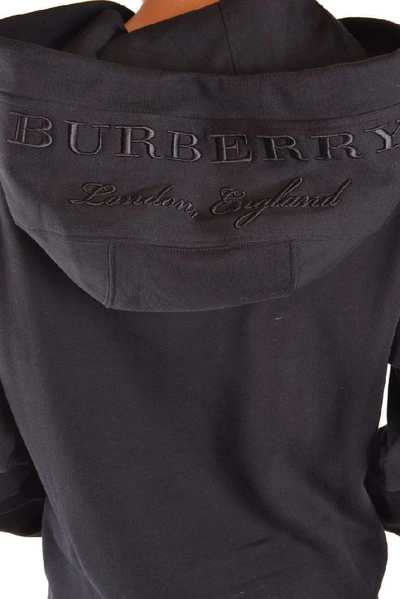 Shop Burberry Women's Black Cotton Sweatshirt