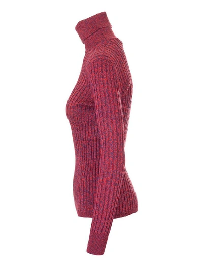 Shop Gucci Women's Burgundy Silk Sweater