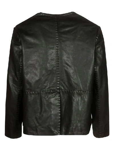 Shop Bully Women's Black Leather Outerwear Jacket