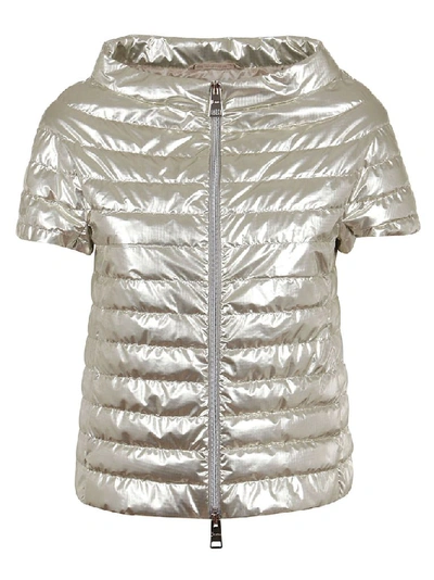 Shop Herno Women's Silver Polyamide Down Jacket