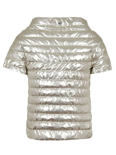 Shop Herno Women's Silver Polyamide Down Jacket