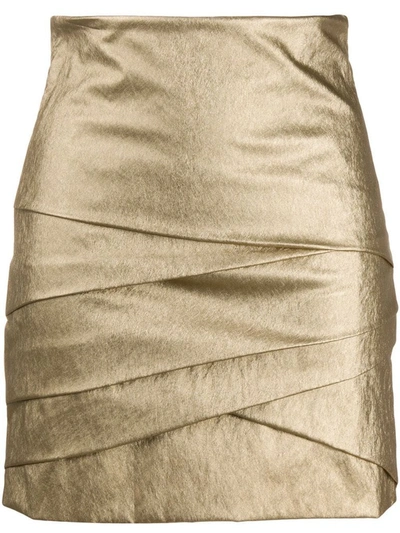 Shop Philosophy Women's Gold Viscose Skirt