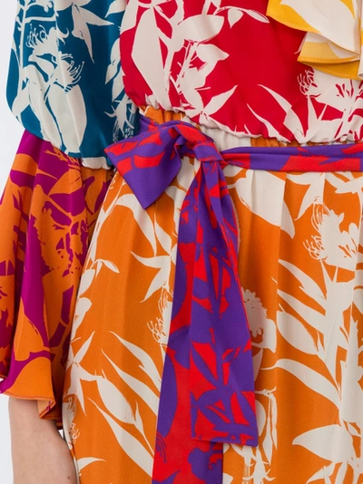 Shop Borgodenor Penelope Floral Print Silk Dress Multicolor