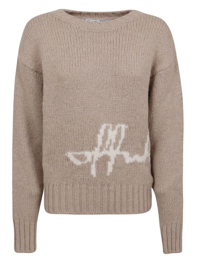 Shop Off-white Women's Beige Polyamide Sweater