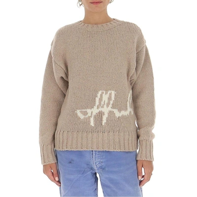 Shop Off-white Women's Beige Polyamide Sweater