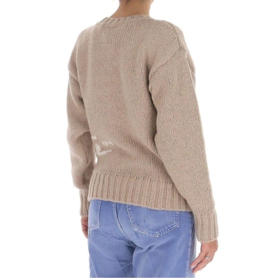 Shop Off-white Women's Beige Polyamide Sweater