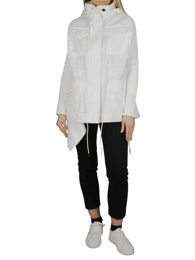 Shop Sacai Women's White Cotton Outerwear Jacket