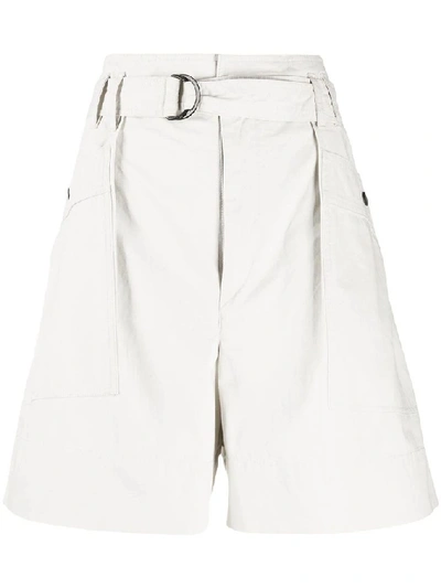 Shop Isabel Marant Étoile Women's Beige Cotton Shorts