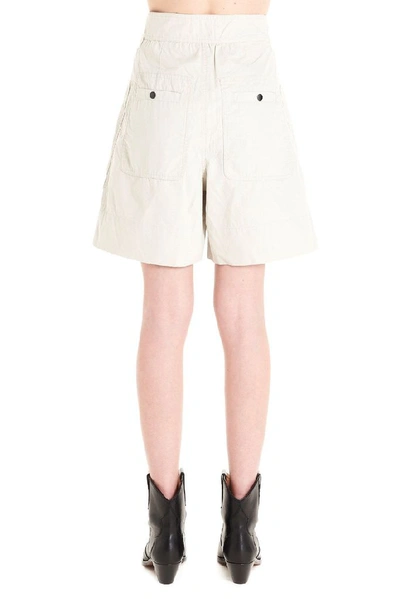 Shop Isabel Marant Étoile Women's Beige Cotton Shorts