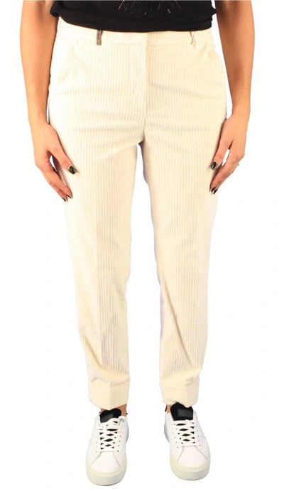 Shop Peserico Women's White Wool Pants