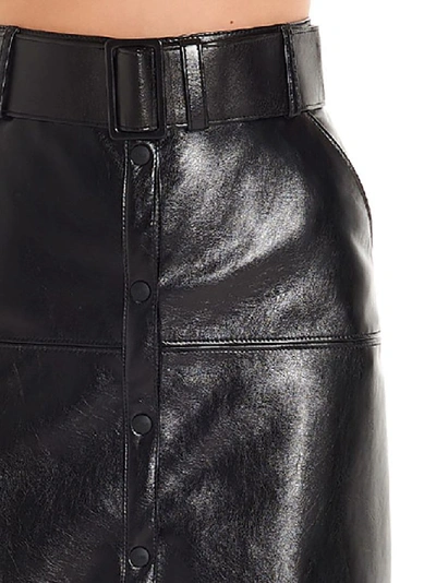 Shop Msgm Women's Black Viscose Skirt