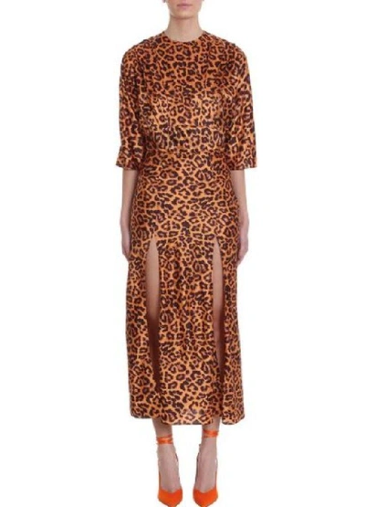 Shop Attico Women's Brown Viscose Dress