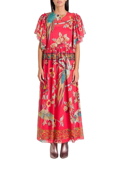 Shop Red Valentino Women's Red Silk Dress