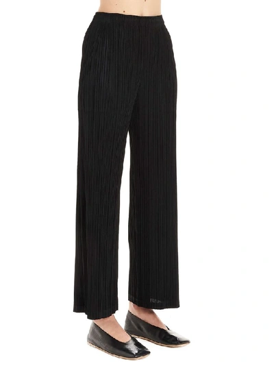 Shop Issey Miyake Pleats Please  Women's Black Polyester Pants