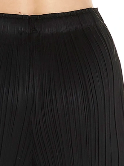 Shop Issey Miyake Pleats Please  Women's Black Polyester Pants
