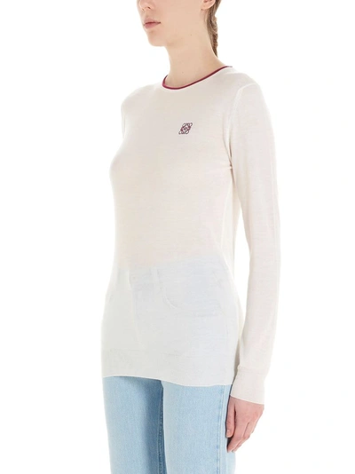 Shop Loewe Women's White Cashmere Sweater