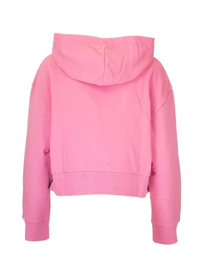 Shop Balmain Women's Pink Cotton Sweatshirt