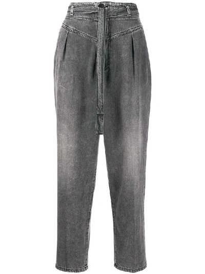Shop Pinko Women's Grey Cotton Jeans